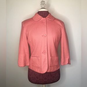 East 5th Textured Suit Jacket 3/4 Sleeve Pink